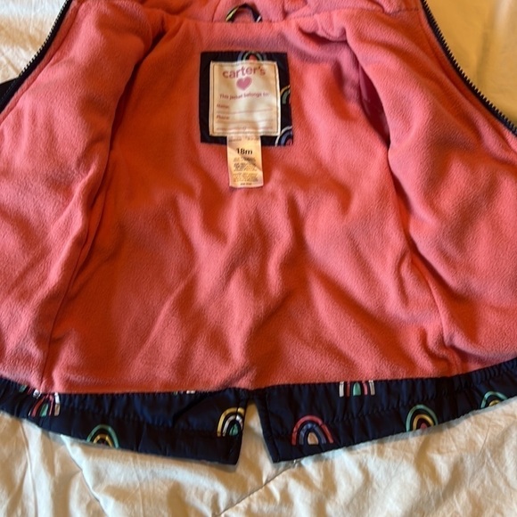 Fleece Lined Rainbow Rain Jacket/Wind Breaker - Picture 6 of 7